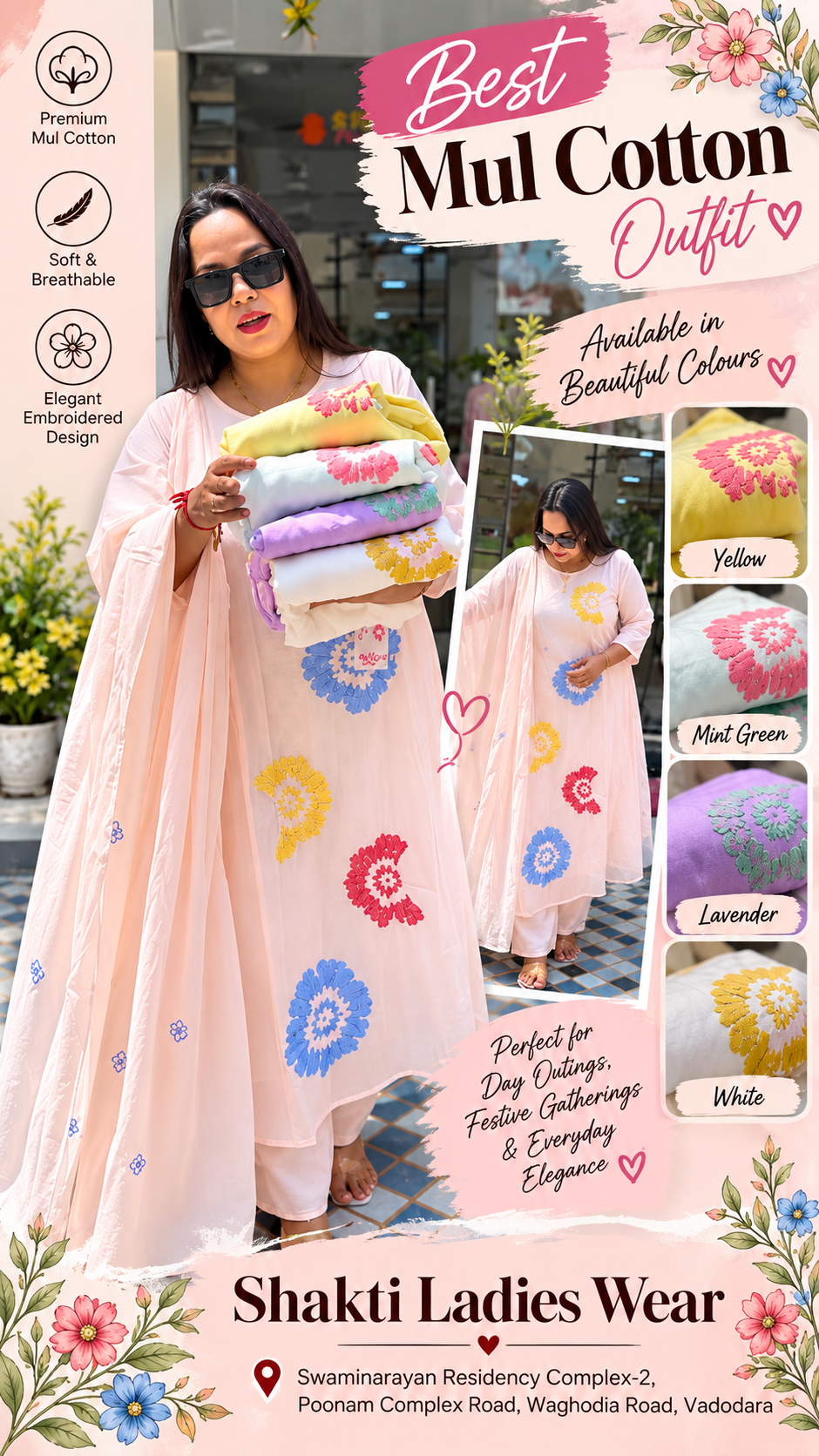 Floral print Anarkali