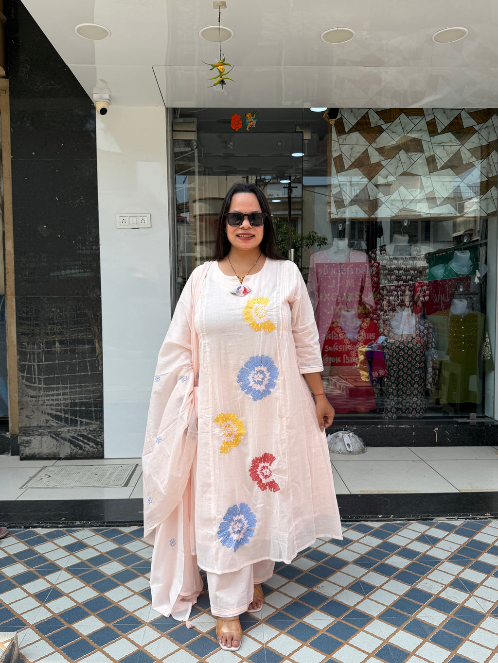Floral print Anarkali