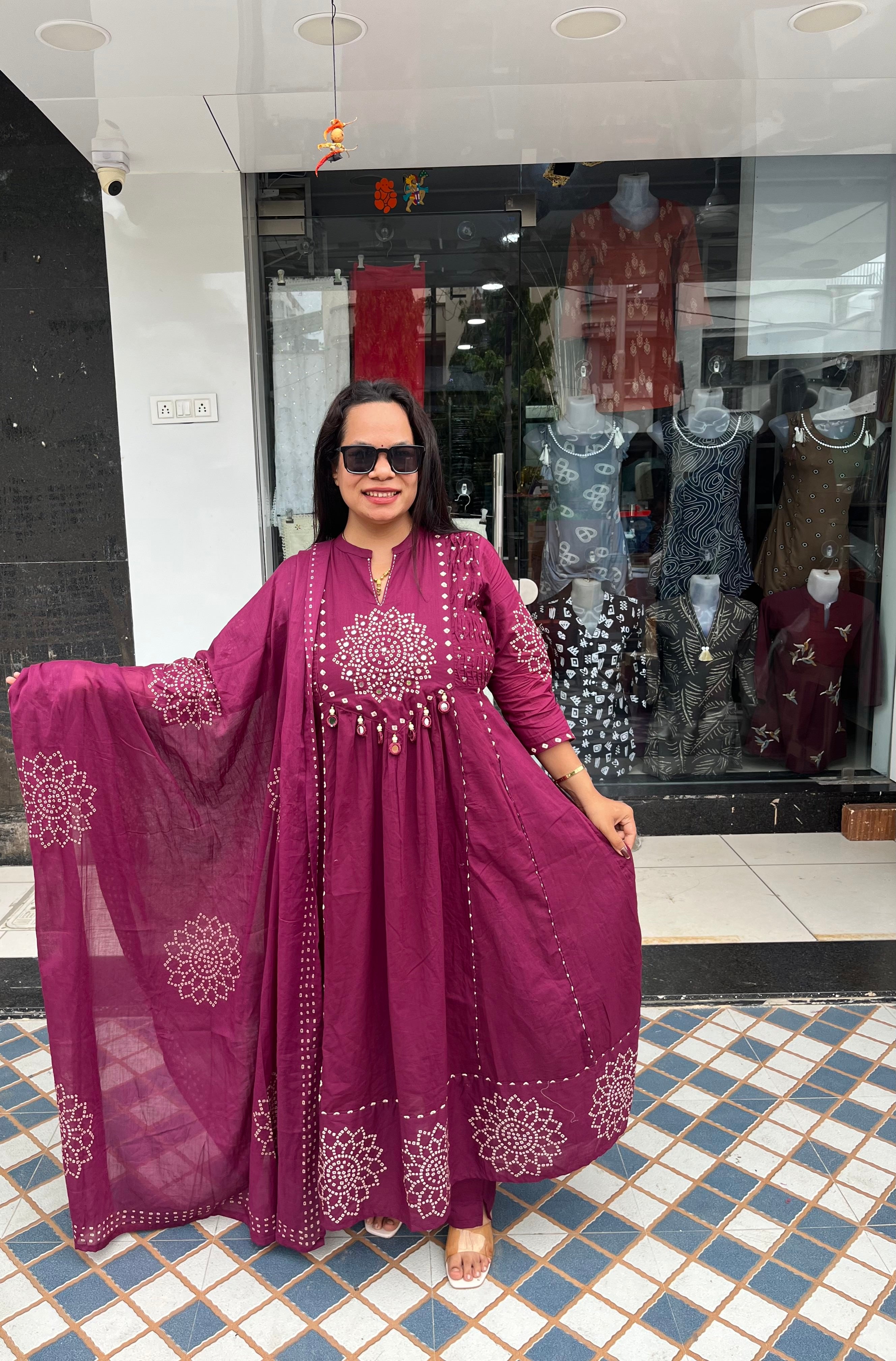 Bandhani Anarkali